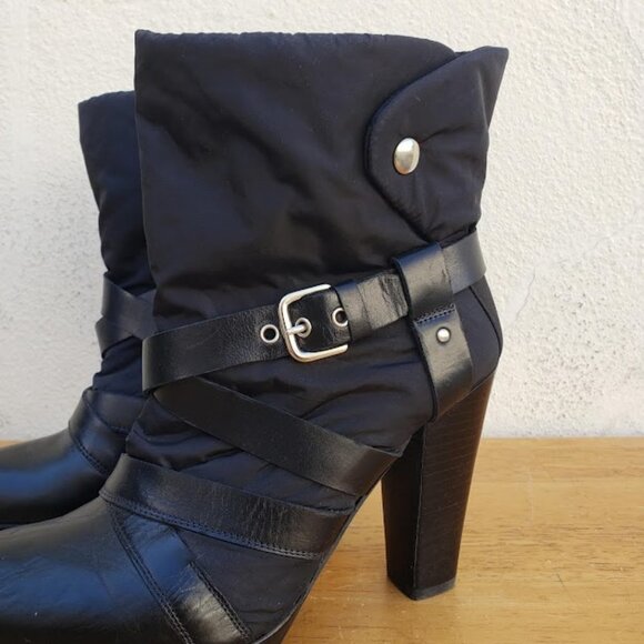 Stuart Weitzman Y2K Nylon WindUp Ankle Boots - Picture 6 of 9